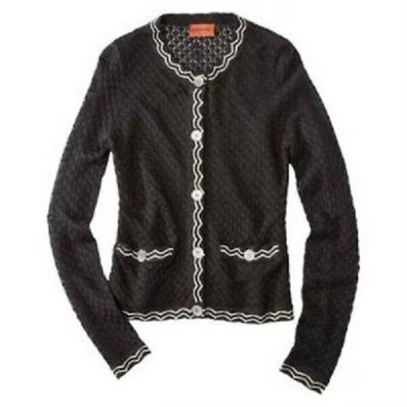 Missoni for Target Sweaters - Missoni For Target Black Textured Knit Cardigan Sweater Jacket Small